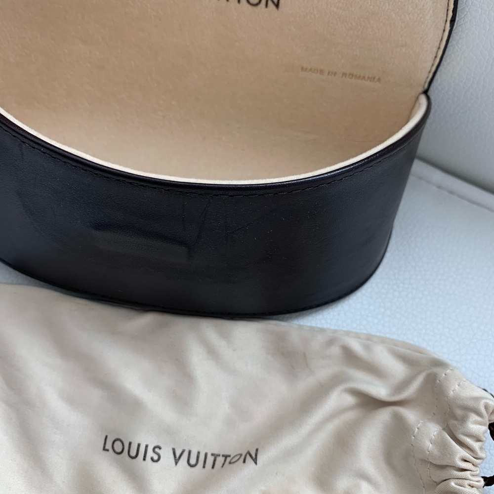 Authentic LV Sunglass Case & Dust Bag